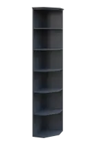 Z 6 - 4 kancelářská skříň, rohová, nika, 2150x400x400, antracit